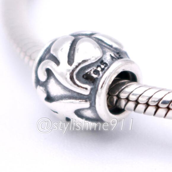 Authentic PANDORA Sterling Silver Floret Charm - 790493 - Picture 1 of 10